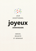 Joyeux anniversaire exceptionnel avec amour